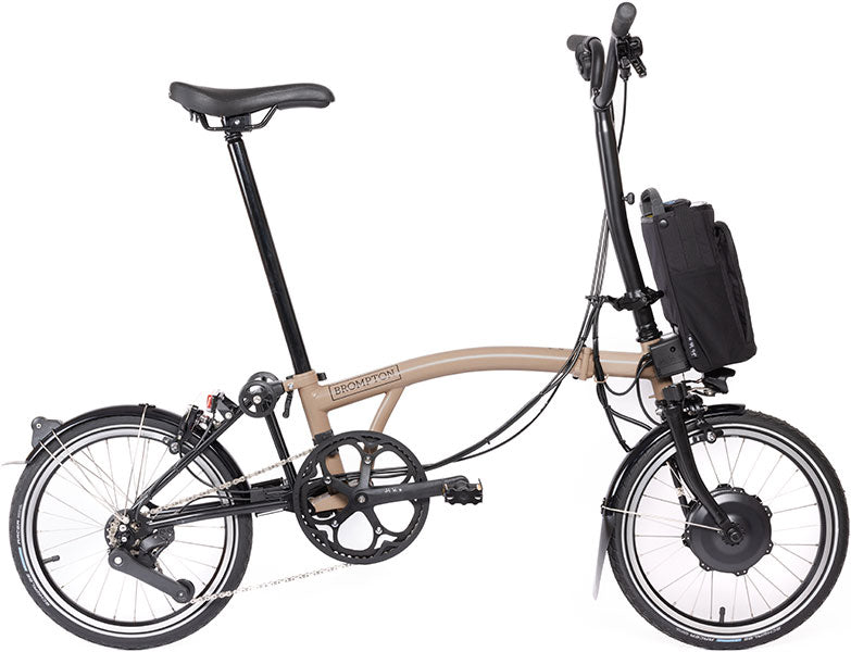 Brompton C Line Electric 12-Gang  - Hoher Lenker - Dune Sands