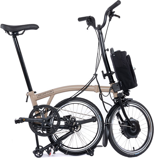 Brompton C Line Electric 12-Gang  - Hoher Lenker - Dune Sands