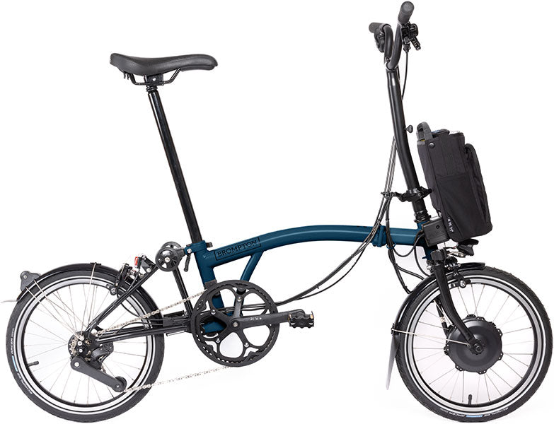 Brompton C Line Electric 12-Gang - Hoher Lenker - Ocean Blue