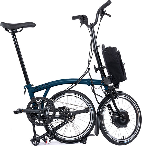 Brompton C Line Electric 12-Gang - Hoher Lenker - Ocean Blue