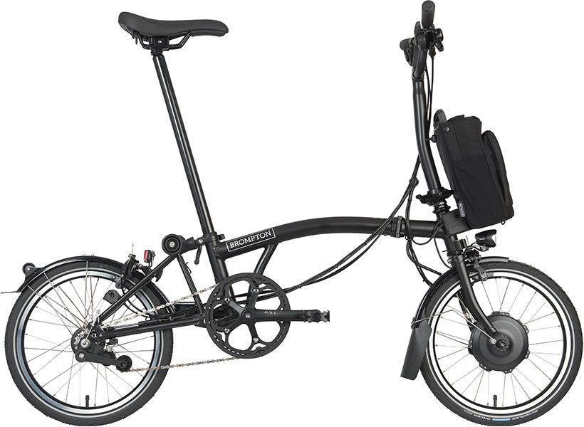 Brompton C Line Electric 4-Gang  - Mittlerer Lenker - Matt Black