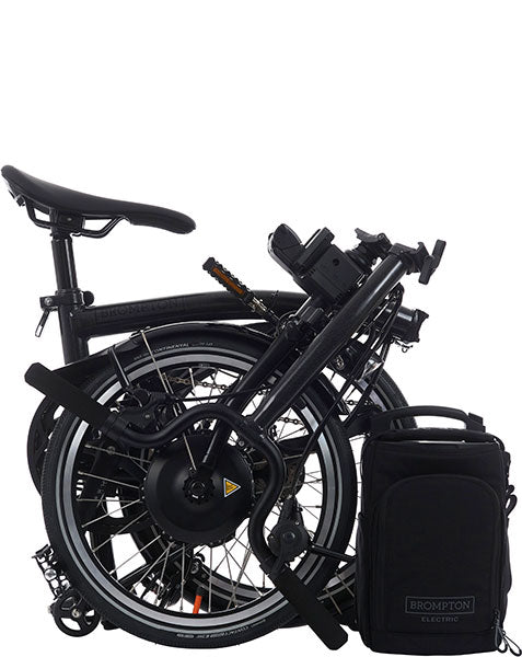 Brompton P Line Electric 12-Gang - Mittlerer Lenker - Midnight Black