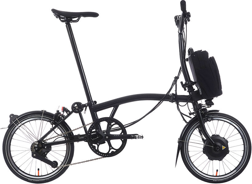 Brompton P Line Electric 4-Gang - Mittlerer Lenker - Midnight Black