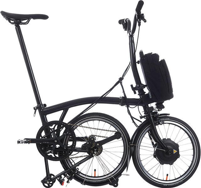 Brompton P Line Electric 12-Gang - Mittlerer Lenker - Midnight Black