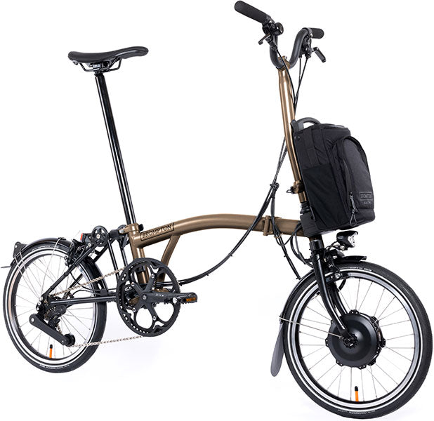 Brompton P Line Electric 4-Gang - Hoher Lenker - Bronze Sky