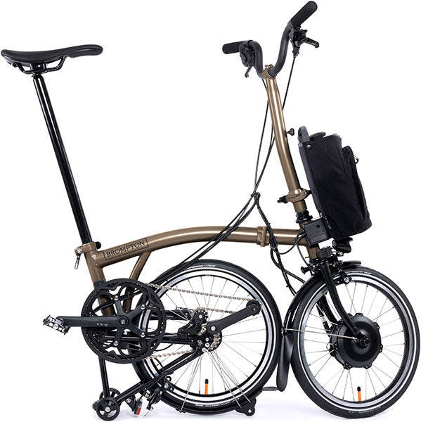 Brompton P Line Electric 4-Gang - Hoher Lenker - Bronze Sky