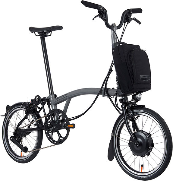 Brompton P Line Electric 4-Gang - Mittlerer Lenker - Storm Grey