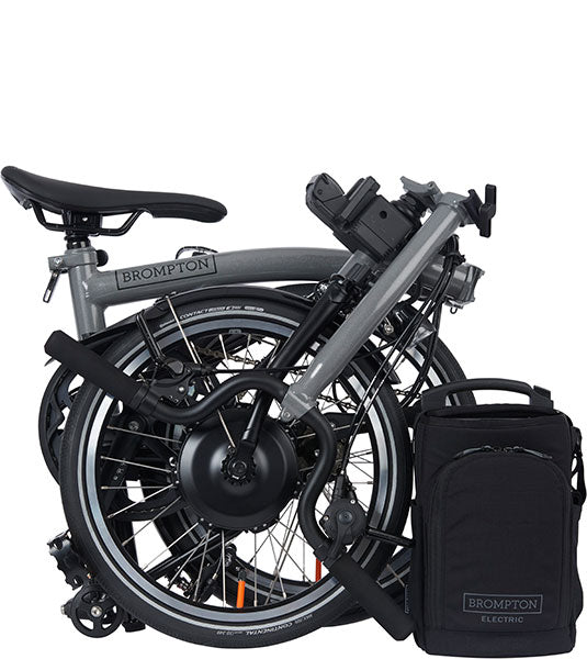 Brompton P Line Electric 4-Gang - Mittlerer Lenker - Storm Grey