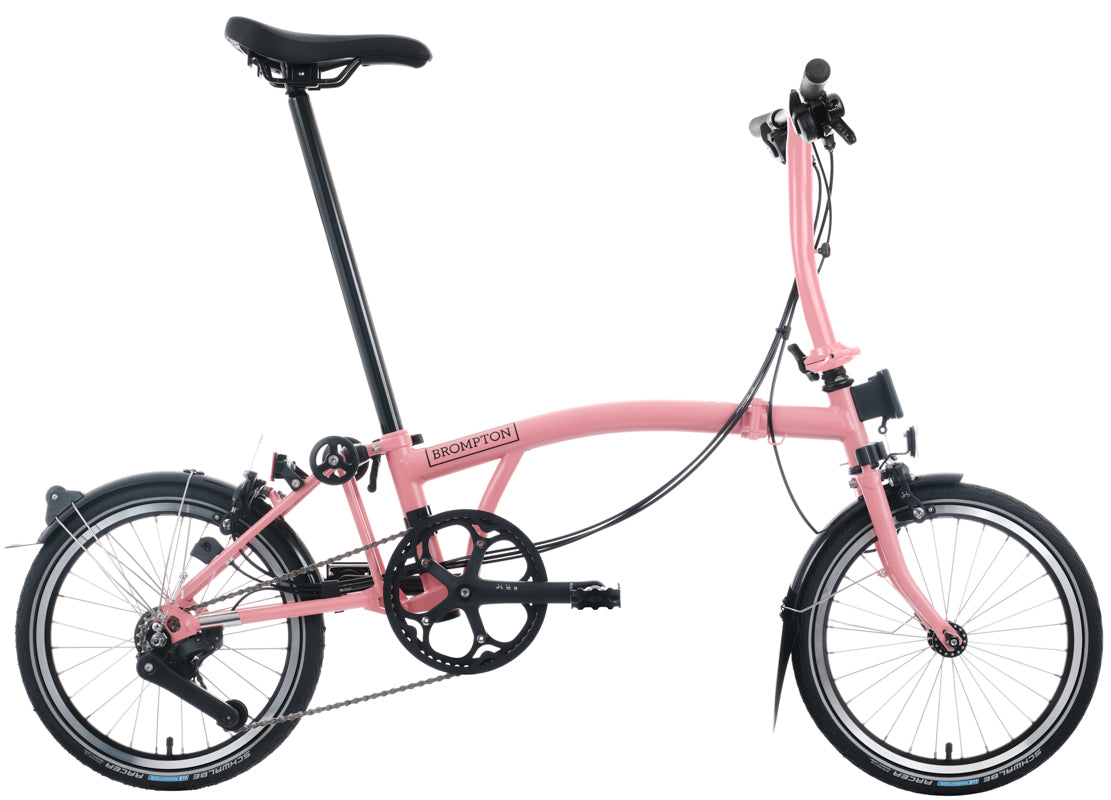 Brompton C Line 12-Gang - Niedriger Lenker - Flamingo Pink