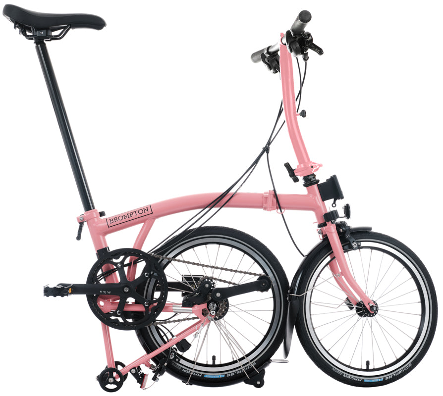 Brompton C Line 12-Gang - Niedriger Lenker - Flamingo Pink