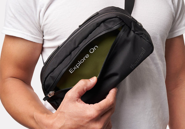 Crossbody Lenkertasche (schwarz)