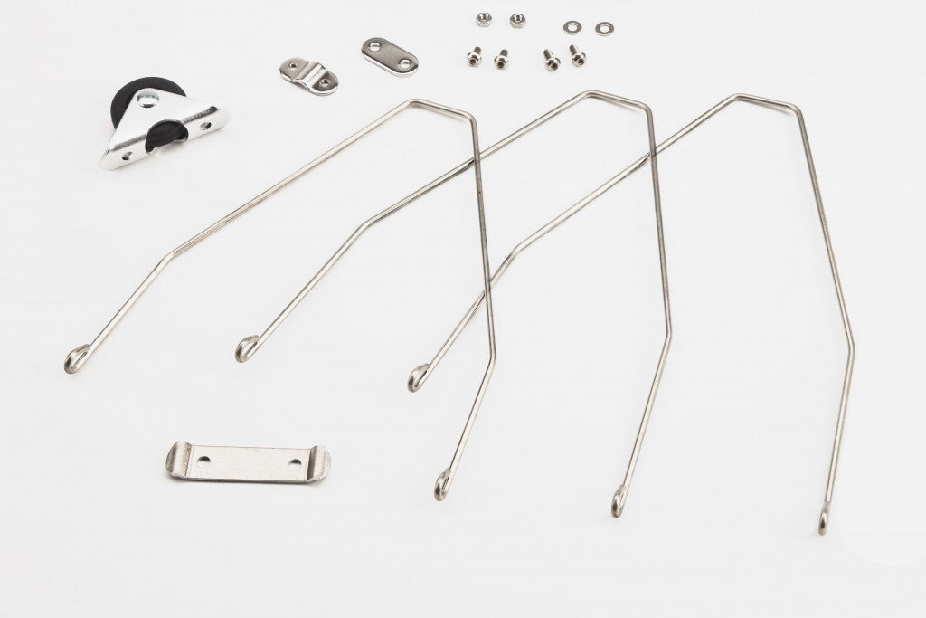 Schutzblechstreben-Set hinten L-Version inkl. Befestigungsteilen und Rolle