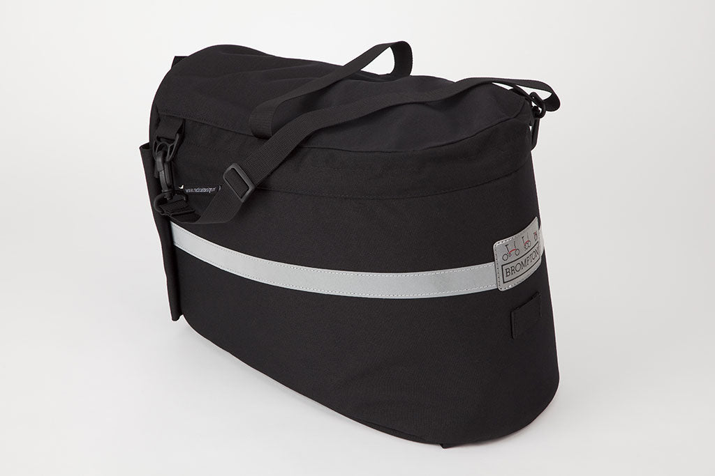 Tasche für Gepäckträger hinten, mit Schulterriemen, Black